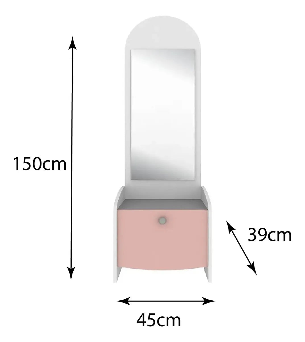 Mesa de Luz Ternura con espejo