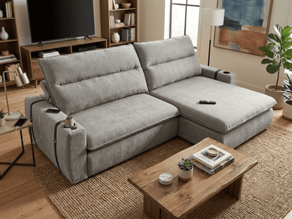 Sofá Reclinable Arbo 3 cuerpos jacquard berlin gris