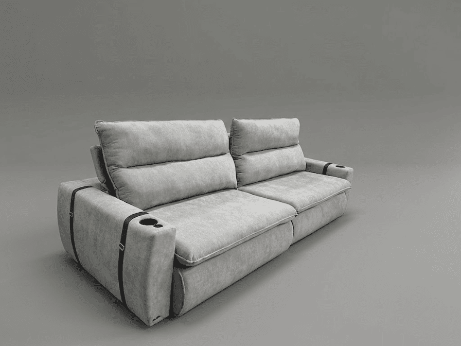 Sofá Reclinable Arbo 3 cuerpos jacquard berlin gris