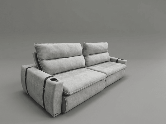 Sofá Reclinable Arbo 3 cuerpos jacquard berlin gris