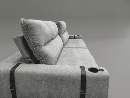 Sofá Reclinable Arbo 3 cuerpos jacquard berlin gris