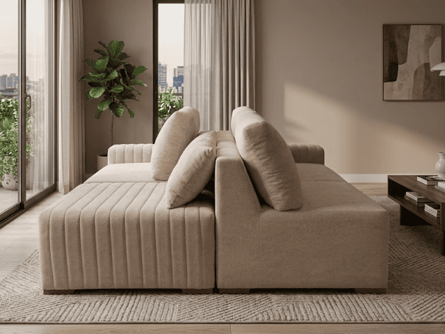 Sofá Esquinero Versatille boucle versailles beige
