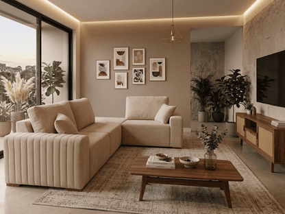 Sofá Esquinero Versatille boucle versailles beige