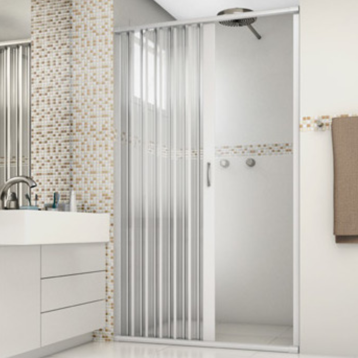 Mampara de Baño Blanca