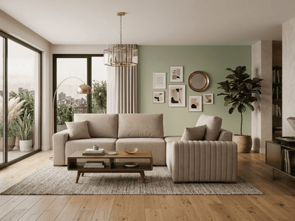 Sofá Esquinero Versatille boucle versailles beige