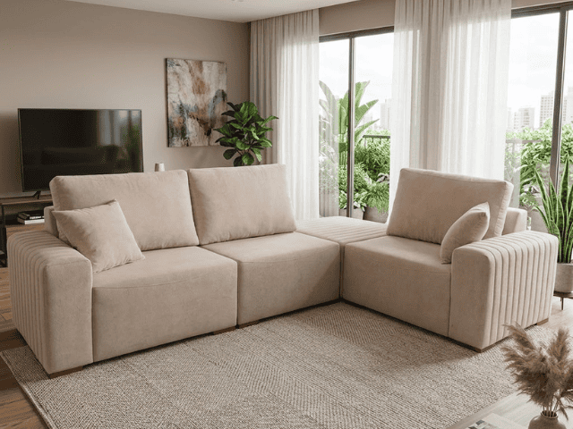 Sofá Esquinero Versatille boucle versailles beige