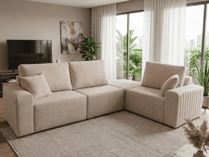 Sofá Esquinero Versatille boucle versailles beige